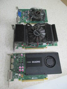 グラフィックボード NVIDIA Quadro K2000+GT440+GTS250/3点セット◆ジャンク品 ◆NO:HII-47