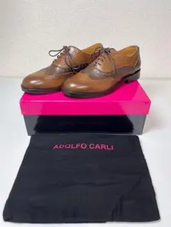 ★ADOLFO CARLI ウイングチップ レースアップシューズ 36  革靴