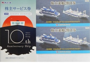 株主優待券　東海汽船　株主乗船割引券（2冊）＋株主サービス券（１冊）