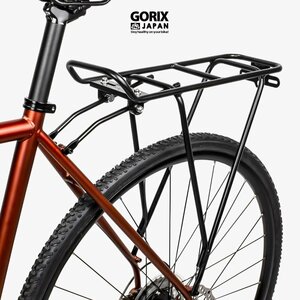 GORIX ゴリックス リアキャリア 荷台 自転車 後付け キャリア ディスク 26-28インチ グラベル クロスバイク MTB (GRR977)