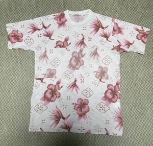 希少 ズッカ アロハ プリント 切替 インサイド アウト T シャツ zucca flower print switching T shirts aloha inside out vintage archive
