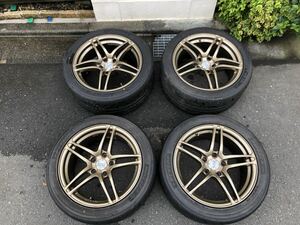 絶版 送料無料 AVS MODEL5 モデル5 17×8J/9J +38/+35 PCD114.3 5穴 ブロンズ Z2スタースペック235/45-17、255/40-17 S14/S15/FD等