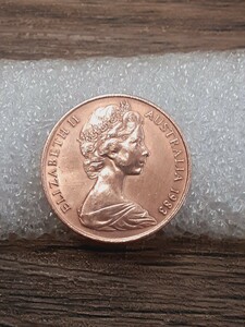 アンティークコイン オーストラリア 1983年 エリザベス二世 2セント硬貨 AU83EL2060513