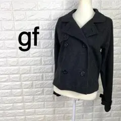 gf グレーカラー ダブルボタン ピーコート