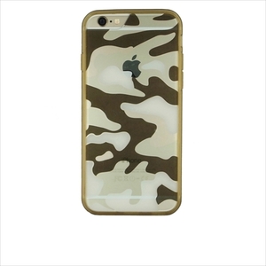 即決・送料込)【迷彩ケース】GauGau iPhone6s/6 Camouflage Hybrid Clear Case Bronze