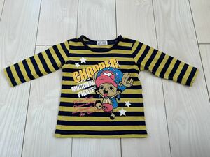 チョッパー柄ボーダー長袖Ｔシャツ90☆キッズベビーカットソー