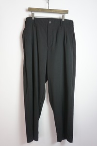 美品 18AW yohji yamamoto POUR HOMME ヨウジヤマモト WOOL GABARDINE PANTS サイドタック ギャバジン パンツ HV-P23-100 黒 4 本物 912N