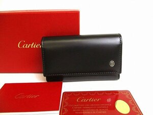 【未使用保管品】 カルティエ Cartier パシャ ドゥ カルティエ カーフスキン シルバー金具 6連 キーケース キーリング メンズ レディース