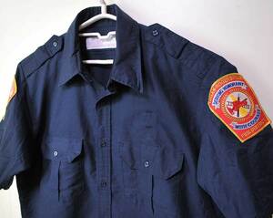 古着●アメリカ消防部門 半袖シャツ ロギャンロジャースビレ L xwp