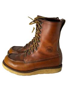 RED WING◆レースアップブーツ・8インチクラシックモックトゥ/US7/BRW/牛革