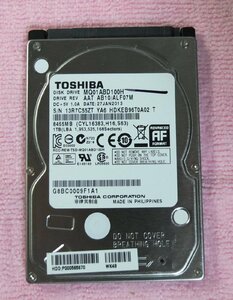 東芝 Toshiba 2.5インチ HDD 1TB 使用時間 2.554H