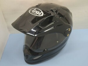 Mサイズ/57～58㎝★Arai Tour CROSSⅡ X フルフェイスヘルメット ブラック オフロード用 アライ ツアークロス2 バイク用品 USED 94159★！