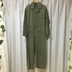 米軍実物 40年代 M-43 HBT カバーオール SIZE S 古着 オールインワン つなぎ