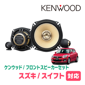 スイフト(ZC*2S・H22/9～H29/1)用　フロント/スピーカーセット　KENWOOD / KFC-XS175S + SKX-202S + SKB-101(17cm/高音質モデル)