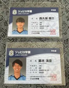 ジュビロ磐田　学生証カード