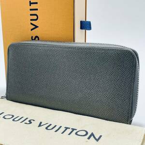 1円 LOUIS VUITTON ルイヴィトン タイガ ジッピーウォレット ヴェルティカル グラシエ ラウンドファスナー レザー 長財布 参考定価11万円