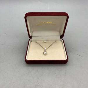 【Q-93】ミキモト MIKIMOTO パール 真珠 5.7mm ネックレス シルバー SILVER 925 STERLING 刻印 ケース付き 総重量2.4g