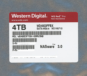 Western Digital製HDD WD4003FFBX 4TB SATA600 7200 [管理:1000017220]