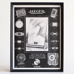 JAEGER LECOULTRE ジャガールクルト 1935年 腕時計 フランス アンティーク 広告 額装品 ヴィンテージ インテリア フレンチ ポスター 稀少