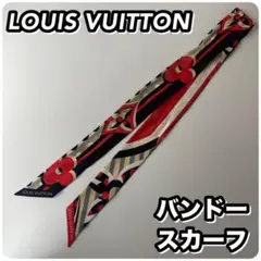 LOUIS VUITTON ルイヴィトン スカーフ バンドースカーフ 赤 × 黒