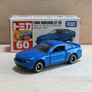 トミカ 60 フォード マスタング GT V8 青 ブルー 赤箱 アメ車 レア FORD アメリカ マッスルカー 新車シール ステッカー 乗用車 mustang toy