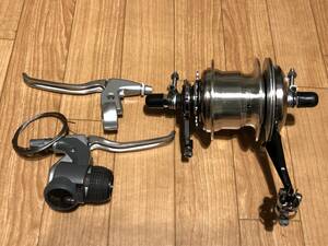 Shimano INTER7【SG-7R40】内装変速ハブ＆レバー一体シフター + ローラーブレーキINTER M【BR-IM40】 セット 