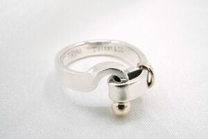 ティファニー フック＆アイ コンビ リング 指輪 約14号 14KT SV925 金 ゴールド 銀 シルバー TIFFANY&Co. 8403j