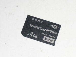 動作保証！SONY Memory Stick PRO Duo 4GB MAGICGATE MARK2