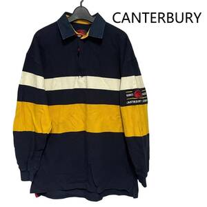 ■CANTERBURY カンタベリー ラガーシャツ ポロシャツM■ラグビー