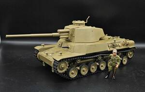 ファインモールド　1/35　四式中戦車　チト　試作型（日本陸軍） 鋳造砲塔　プラ履帯　完成品 　おまけフィギュア１体