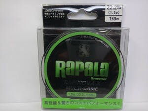  Rapala RAPINOVA-X　22.2lb (1.2号) 150m　ラパラ ラピノヴァ X マルチゲーム ラピノヴァ エックス　ライムグリーン