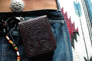 *Leather carving Wallet B
