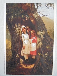 マヌーギアン・コレクション わが心のアメリカ絵画『 古い樫の樹の隠れ場 』ポストカード美品