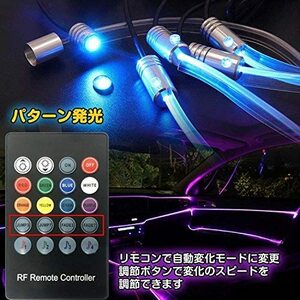 カラフル イルミネーション リモコン 6M 4 LED ファイバー ケーブル