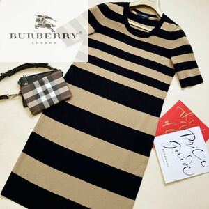 L32【リラクシーなシルエット】参考価格11万●未使用品級 BURBERRY LONDON●快適な着用感●ワンピース　バーバリーコート レディース M