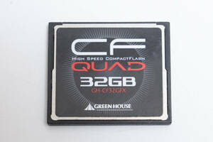 #101aa GREEN HOUSE グリーンハウス CFカード 32GB コンパクトフラッシュ GH-CF32GFX QUAD