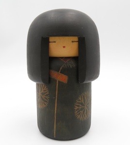 関口三 創作こけし 童女 民芸品 日本人形 伝統 郷土玩具 在銘 伝統工芸品 木工 置き物 お土産 インテリア