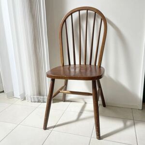 フープバックチェア 英国アンティーク 木製 イス 椅子 古木 ヴィンテージチェア 4