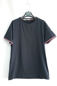 MONCLER モンクレール MAGLIA T-SHIRT 半袖 Tシャツ ストレッチ カットソー クルーネック ネイビー メンズ Lサイズ F10918 C71600 87296