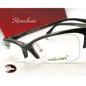 【度付レンズ無料は当店だけ】 眼鏡一式☆度入レンズ込★designメガネ★KIMEIKAN SPORT BlackBrown(近視、乱視、老眼、度なし 全てに対応)