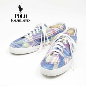 11D表記 29cm相当　POLO RALPHLAUREN ポロ ラルフローレン　スニーカー　ローカット チェック　カジュアル/U7533