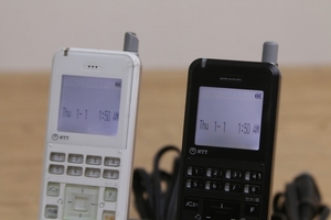 【NTT】 αA1 コードレス電話機２点セット（A1-DCL-PS-1）白黒 2016年製　現状品　管ざ6053