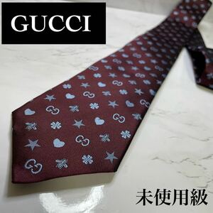 未使用級GUCCI 箱付 ネクタイ スプリームビー 蜂 星 ハート 激レア