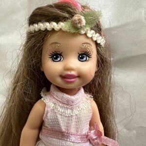 Vintage 1994 MATTEL Kelly Barbie Little Sister Doll w/ Streaked Pink Brown Hair 海外 即決