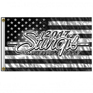 スタージス　フラッグ　Official 2017 Sturgis Motorcycle Rally American Black and White Flag　旗　タペストリー