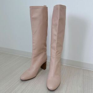 JIL SANDER NAVYジルサンダー ロングブーツ レザー ピンク レディース 38