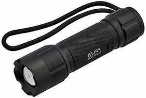 エルパ (ELPA) LEDアルミライト 400lm (ブラック/電池式) ハンドストラップ付き/懐中電灯 (DOP-EP340)
