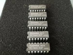 CMOS 74HCシリーズIC（DIP）　8-Input NAND ゲート(TC74HC30P) 東芝　5個セット