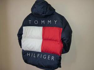 【TOMMY HILFIGER】90s トミーヒルフィガー　フード付き　ダウンジャケット　メンズM/M(us)
