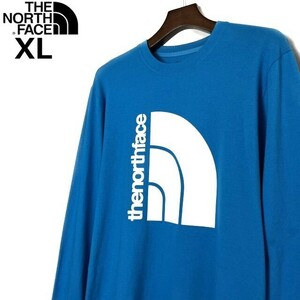 1円～!売切!【正規新品】THE NORTH FACE◆L/S COORDINATES TEE 長袖 Tシャツ ロンT US限定 立体ロゴ 上質 アウトドア(XL)青 180902-5